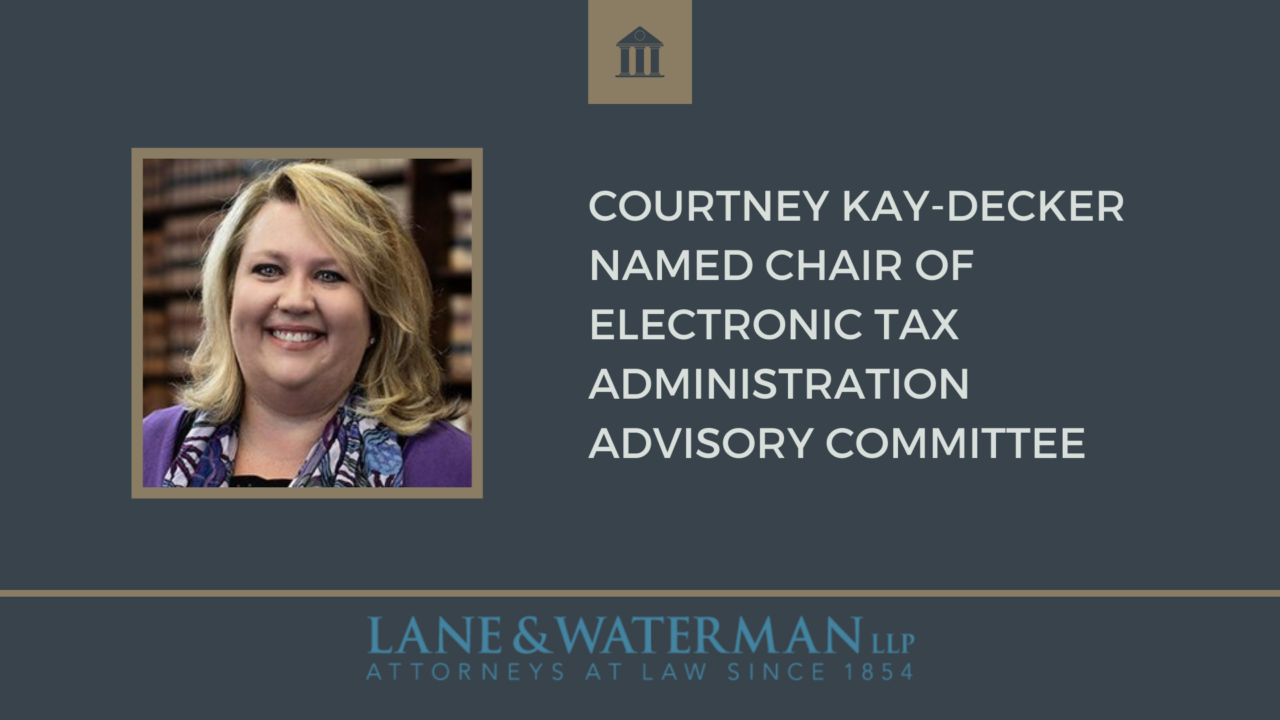 Courtney KayDecker named chair of the Electronic Tax Administration